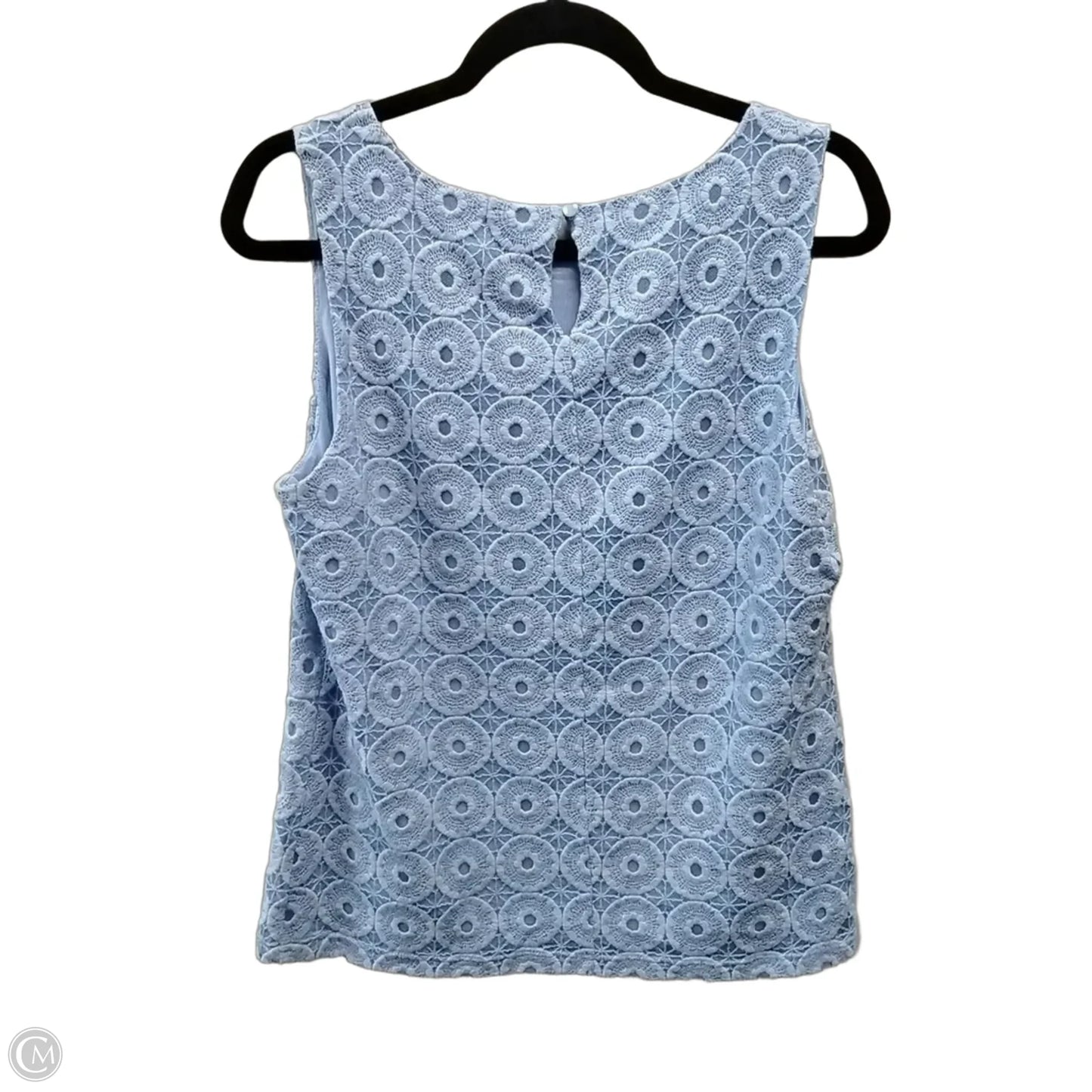 Blouse Sleeveless By Banana Republic In Blue, Size: L
