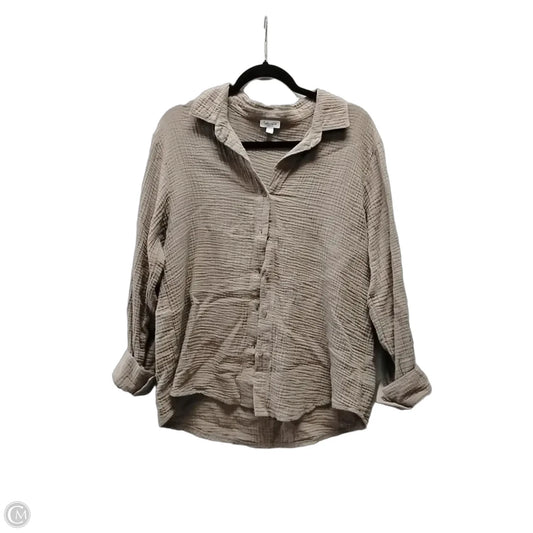 Top Long Sleeve By Splendid In Brown, Size: M