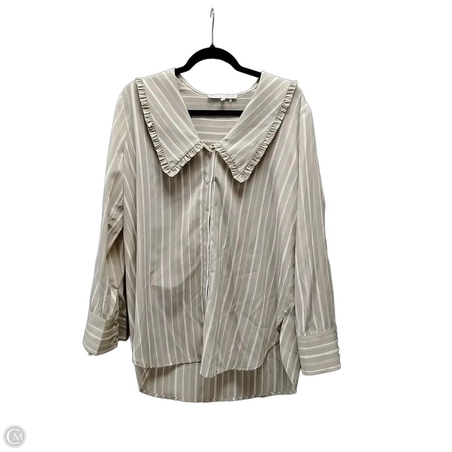 Top Long Sleeve By English Factory In Striped Pattern, Size: S