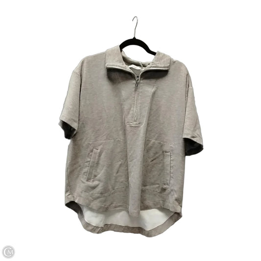 Athletic Top Short Sleeve By Calvin Klein In Brown, Size: M