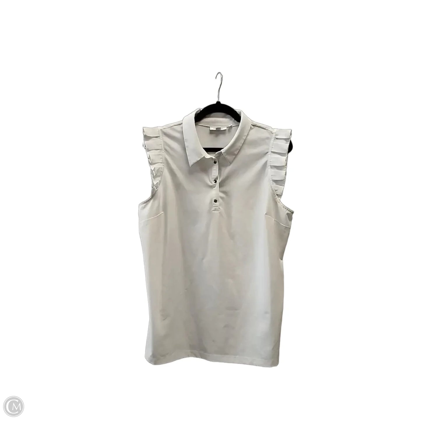 Blouse Sleeveless By Chicos In White, Size: 14