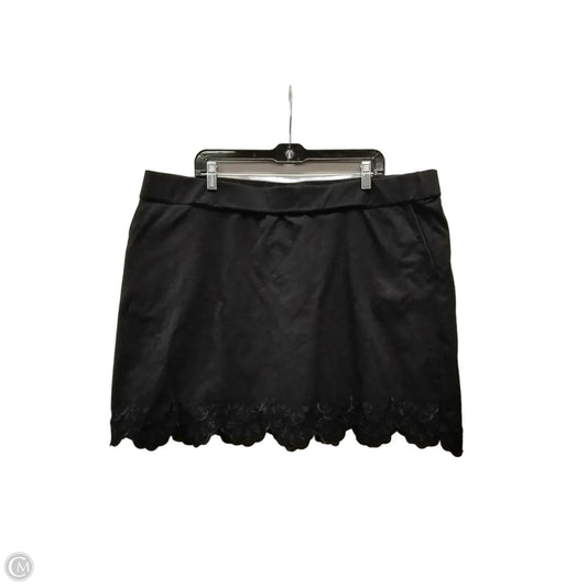 Skirt Mini & Short By Chicos In Black, Size: Xxl