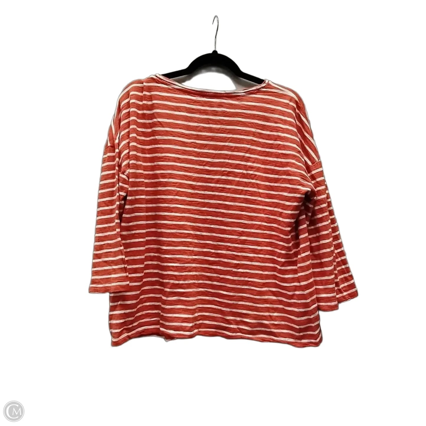 Top Short Sleeve By Talbots In Striped Pattern, Size: Xl