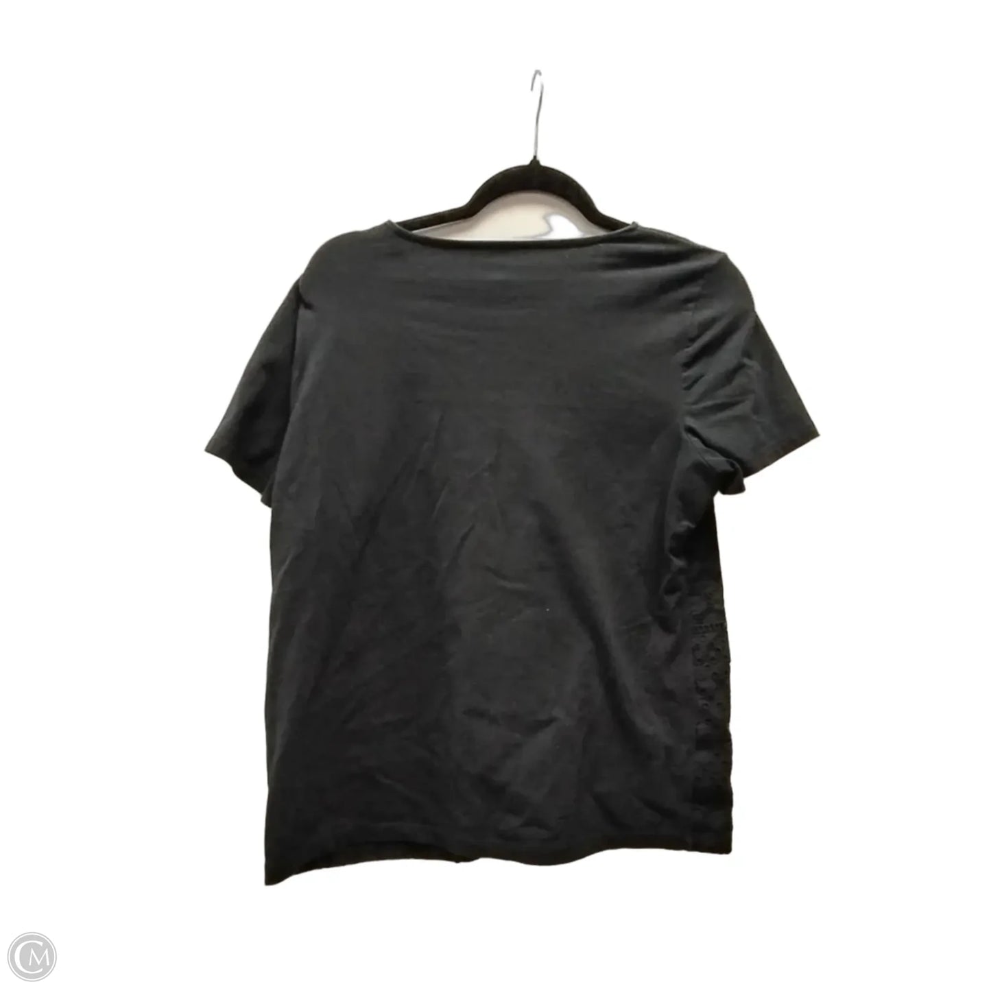 Top Short Sleeve By Talbots In Black, Size: Lp