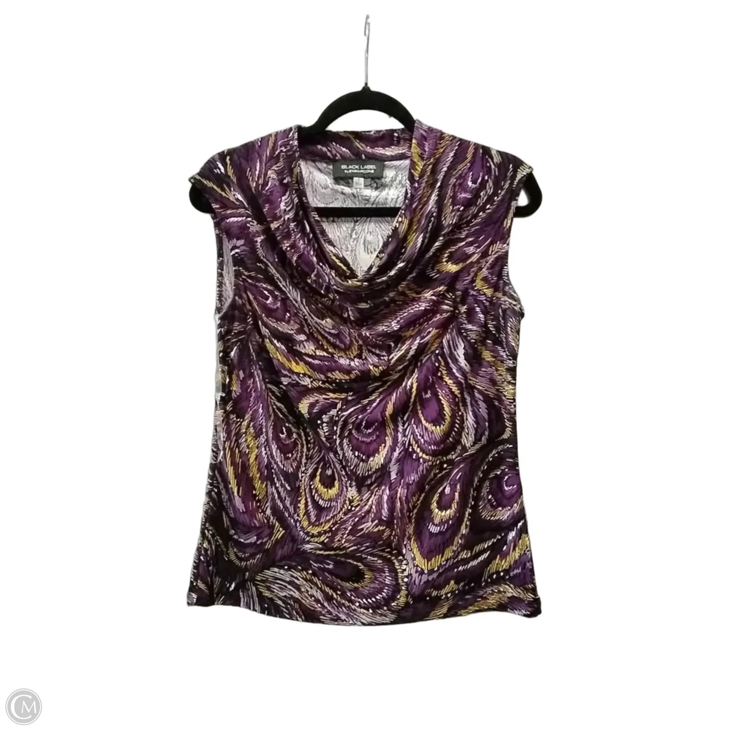 Blouse Sleeveless By Black Label In Purple, Size: S