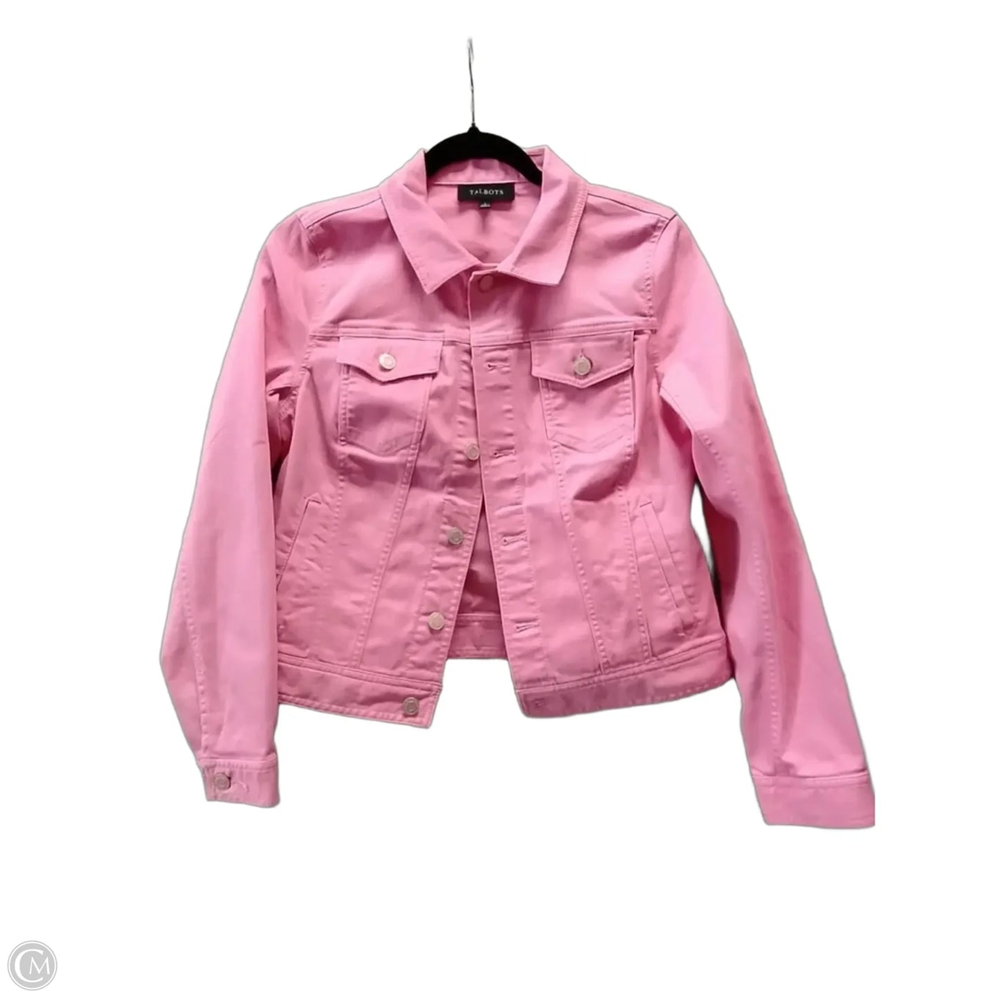 Jacket Denim By Talbots In Pink, Size: S