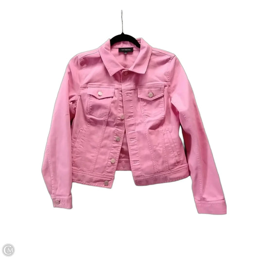Jacket Denim By Talbots In Pink, Size: S