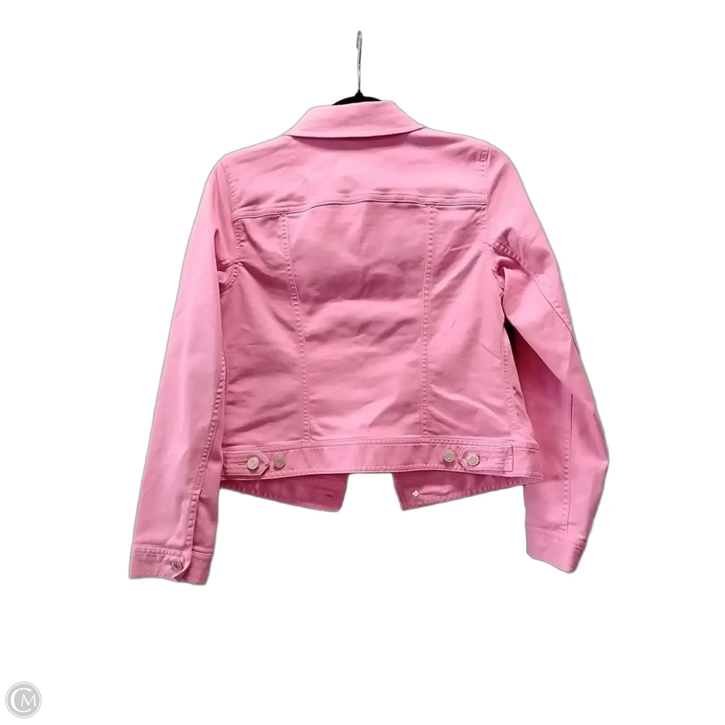 Jacket Denim By Talbots In Pink, Size: S