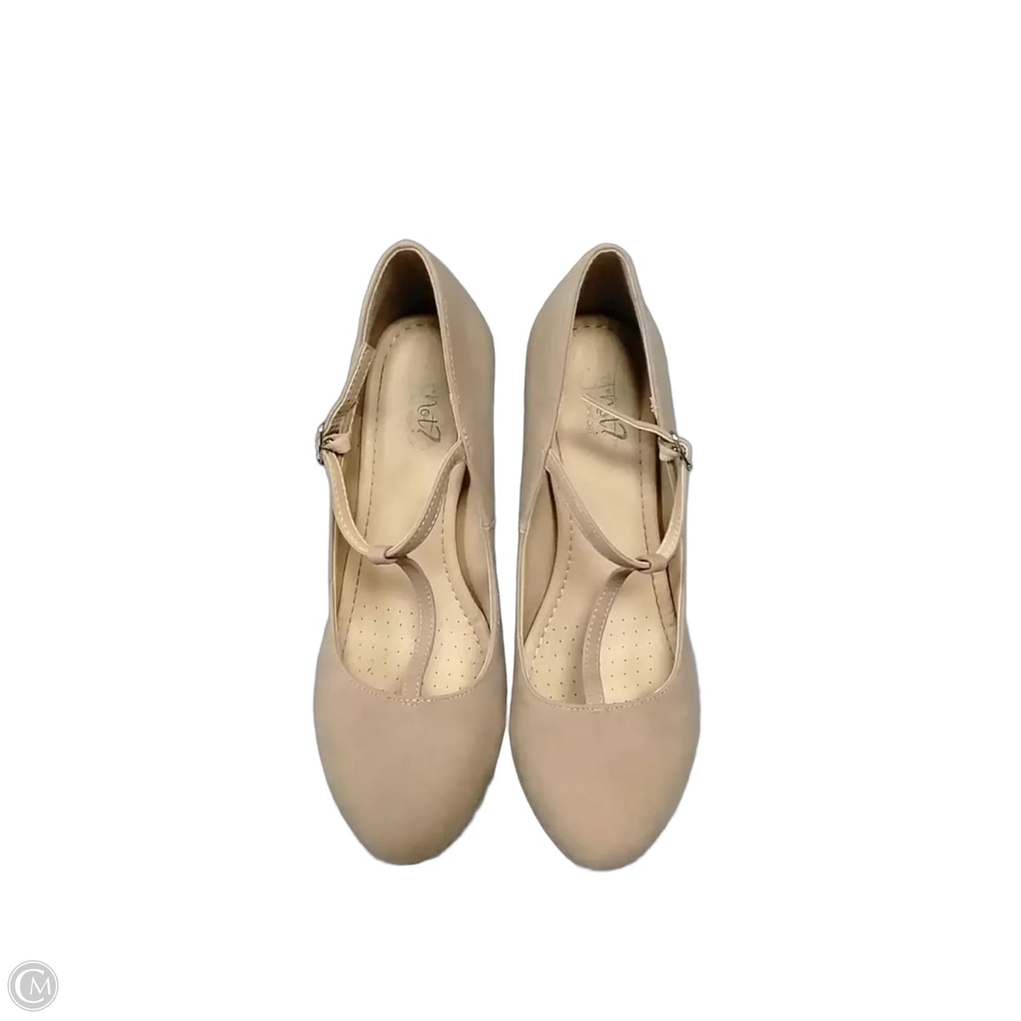 Shoes Heels Block By Clothes Mentor In Beige, Size: 9.5