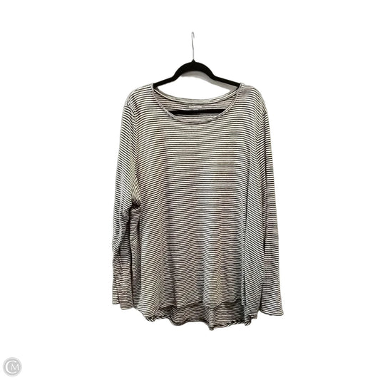 Top Long Sleeve By Eileen Fisher In Striped Pattern, Size: 3x