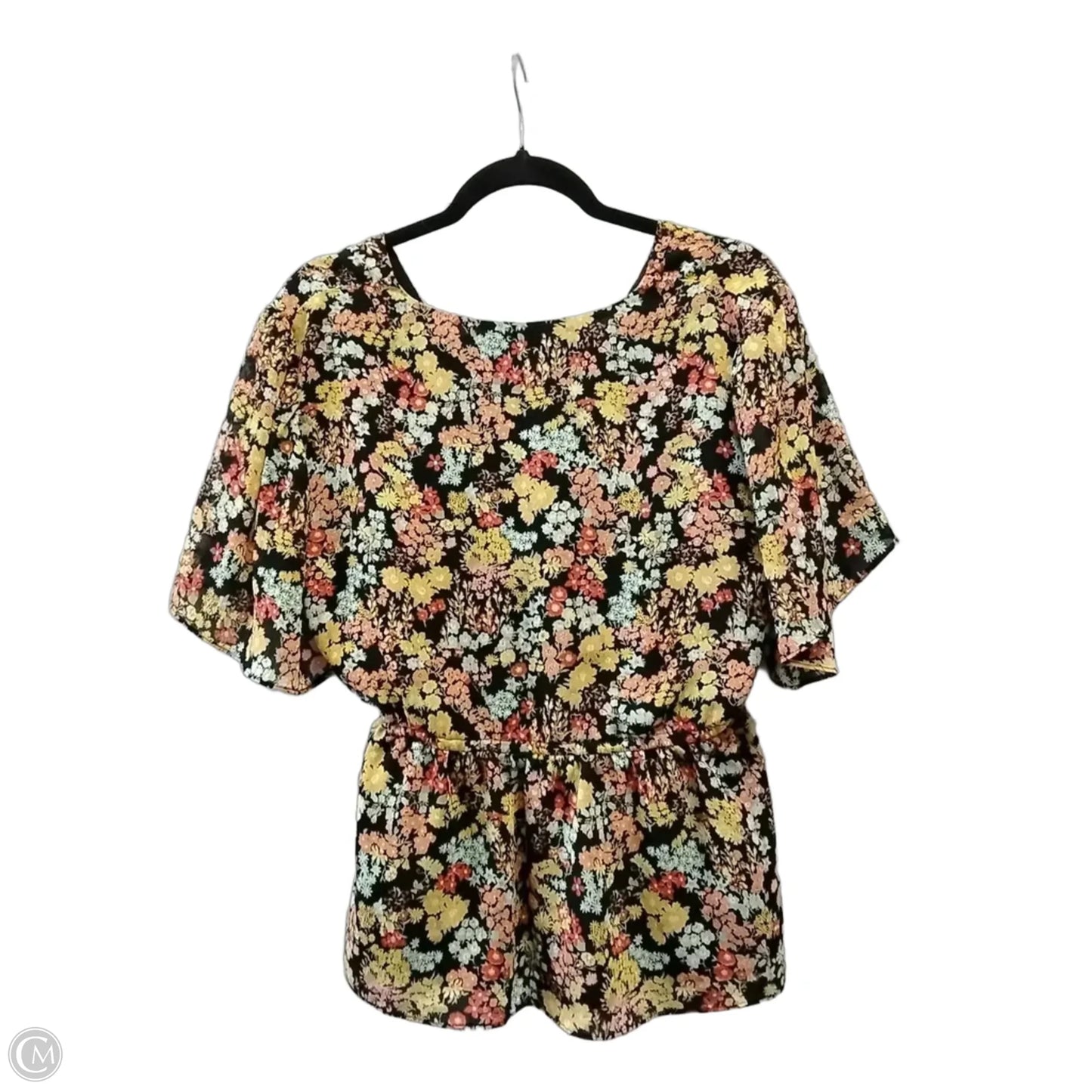 Blouse Short Sleeve By Madewell In Geometric Pattern, Size: L
