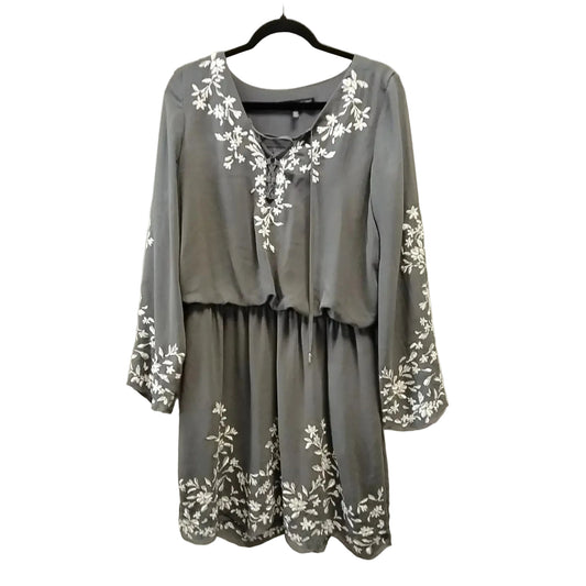 Dress Casual Midi By White House Black Market In Grey, Size: 8
