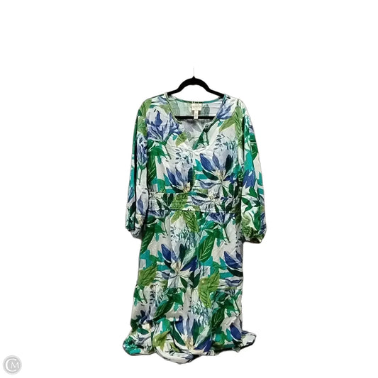 Dress Casual Maxi By St Johns Bay In Floral Print, Size: 1x
