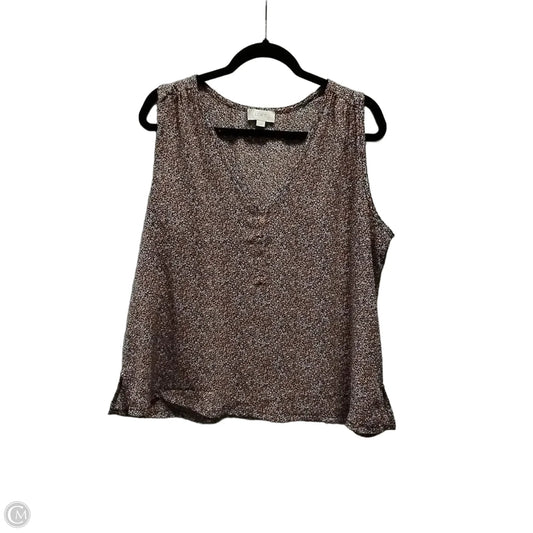Blouse Sleeveless By Loft In Floral Print, Size: L