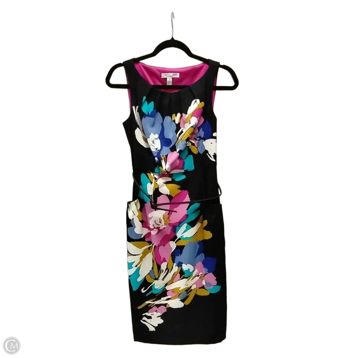 Dress Casual Midi By London Times In Black, Size: 4p