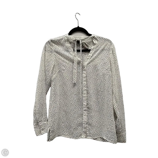 Blouse Long Sleeve By Limited In Polkadot Pattern, Size: Xs