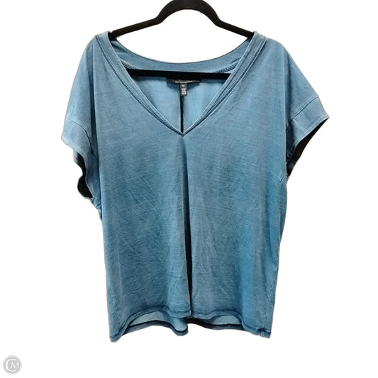 Top Short Sleeve Basic By White House Black Market In Blue, Size: Xl