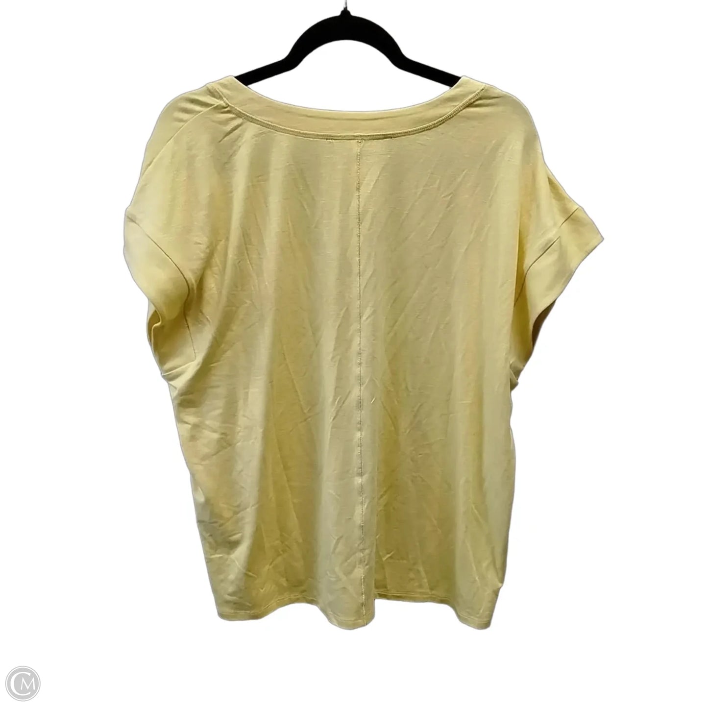 Top Short Sleeve Basic By White House Black Market In Yellow, Size: Xl