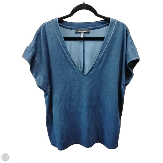 Top Short Sleeve Basic By White House Black Market In Blue, Size: Xl
