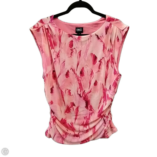Blouse Sleeveless By Inc In Pink, Size: Xl