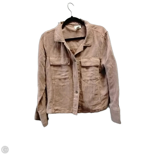Jacket Shirt By Nicole Miller In Orange, Size: M