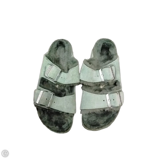 Sandals Flats By Birkenstock In Green, Size: 6