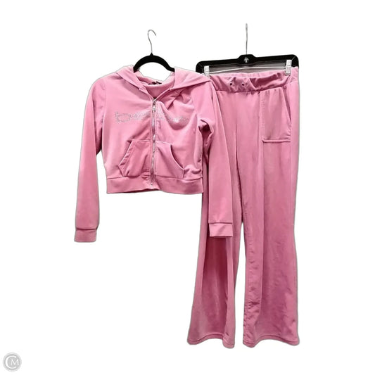 Athletic Pants 2pc By Bebe In Pink, Size: M