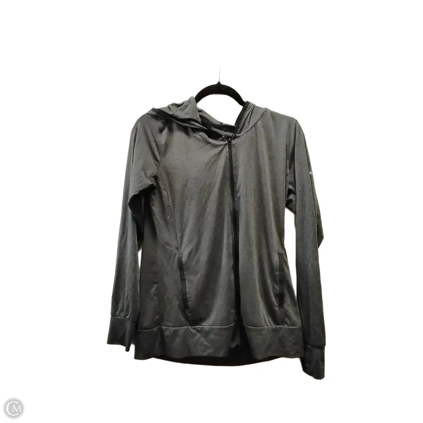 Athletic Sweatshirt Hoodie By Nike In Grey, Size: S