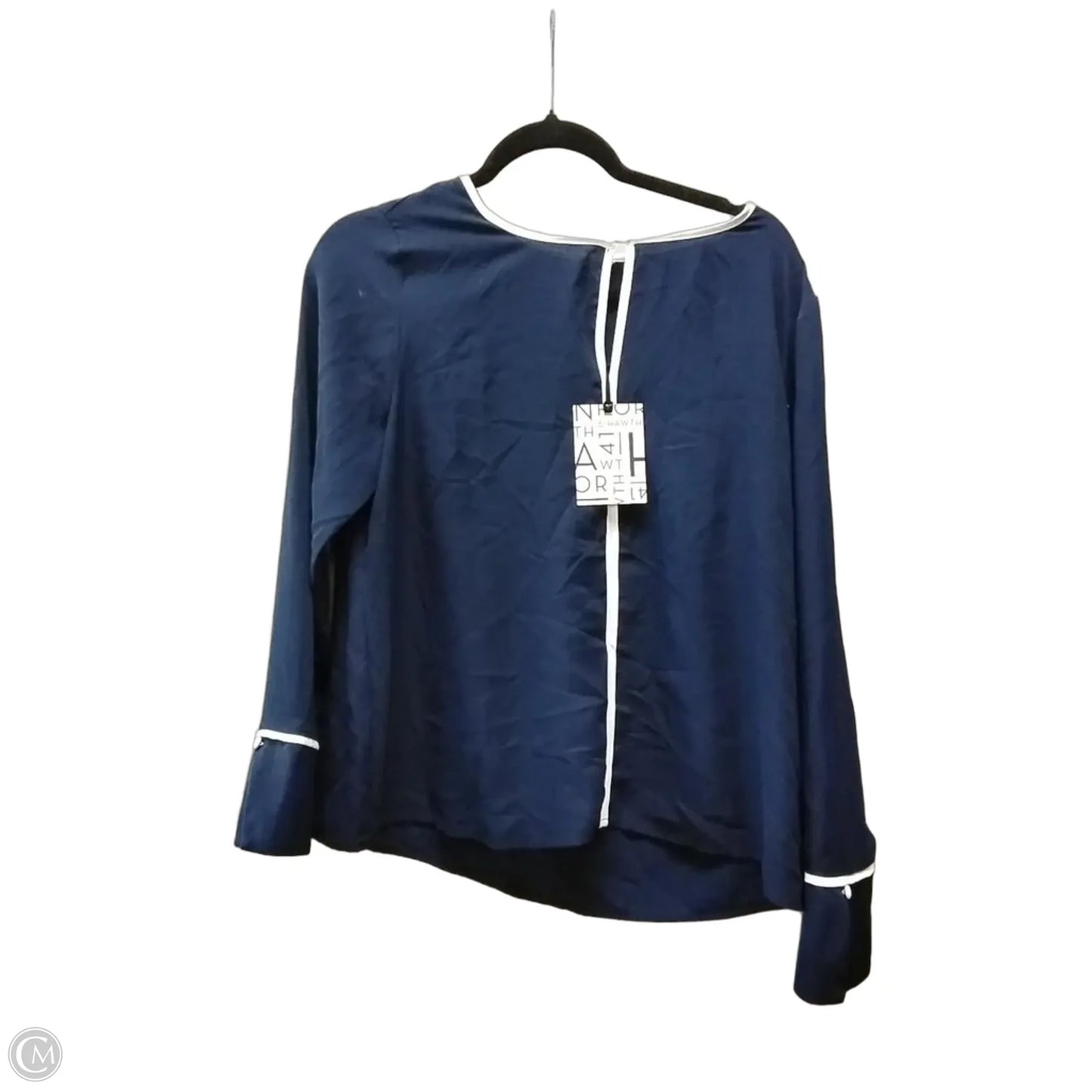 Blouse Long Sleeve By Hawthorn In Blue, Size: S