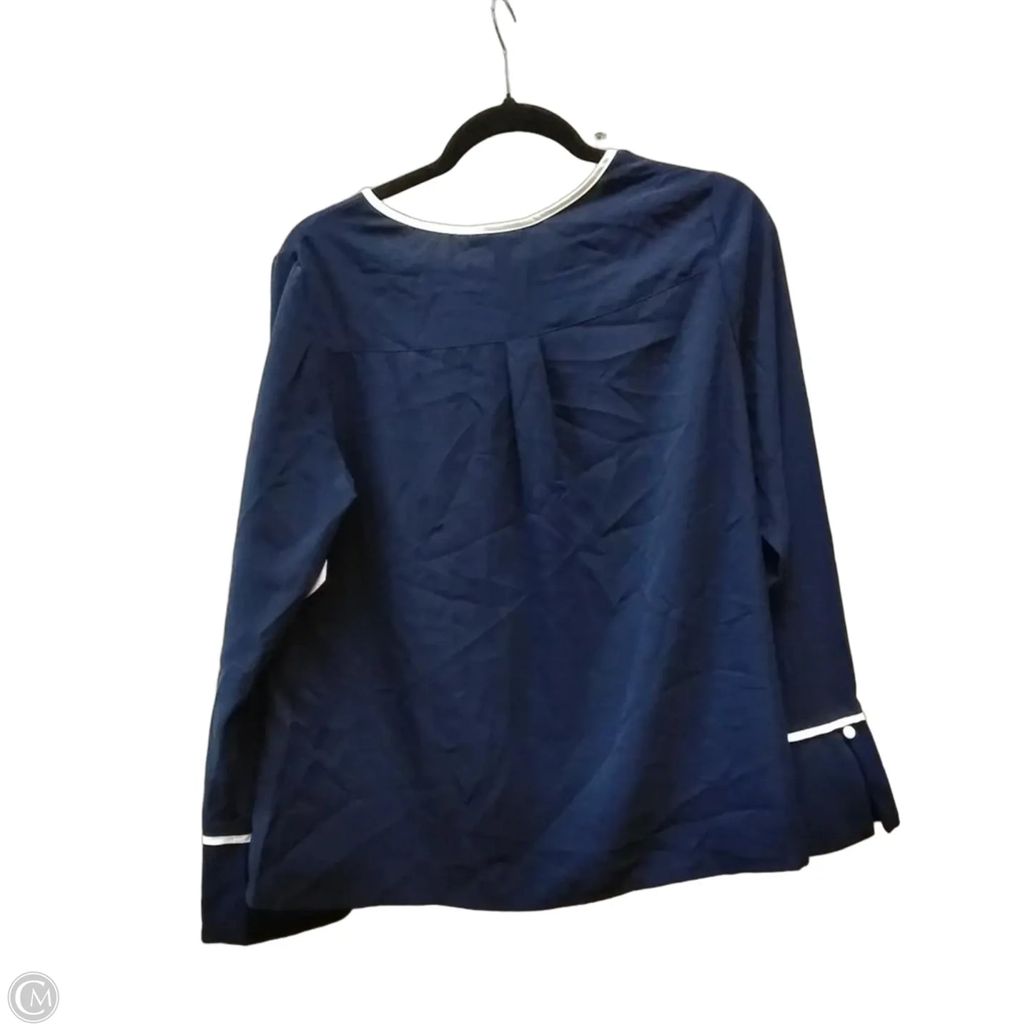 Blouse Long Sleeve By Hawthorn In Blue, Size: S