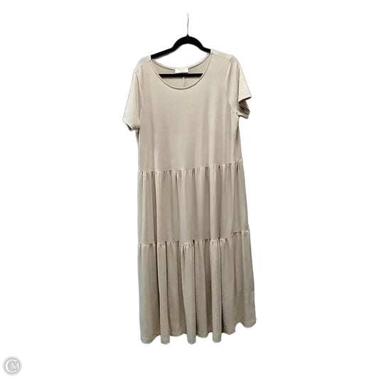 Dress Casual Maxi By Zenana In Beige, Size: 3x