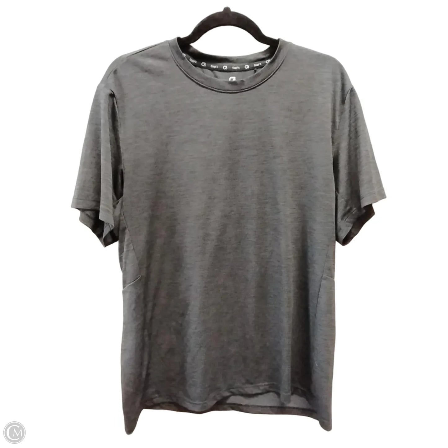 Athletic Top Short Sleeve By Gap In Black, Size: L