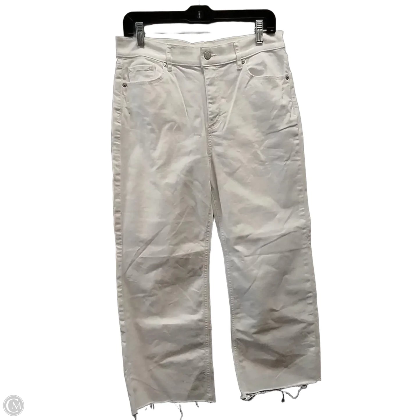Jeans Flared By Loft In White, Size: 8