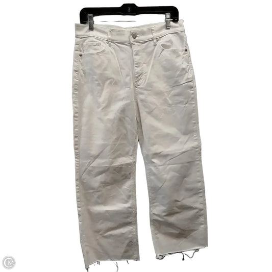 Jeans Flared By Loft In White, Size: 8