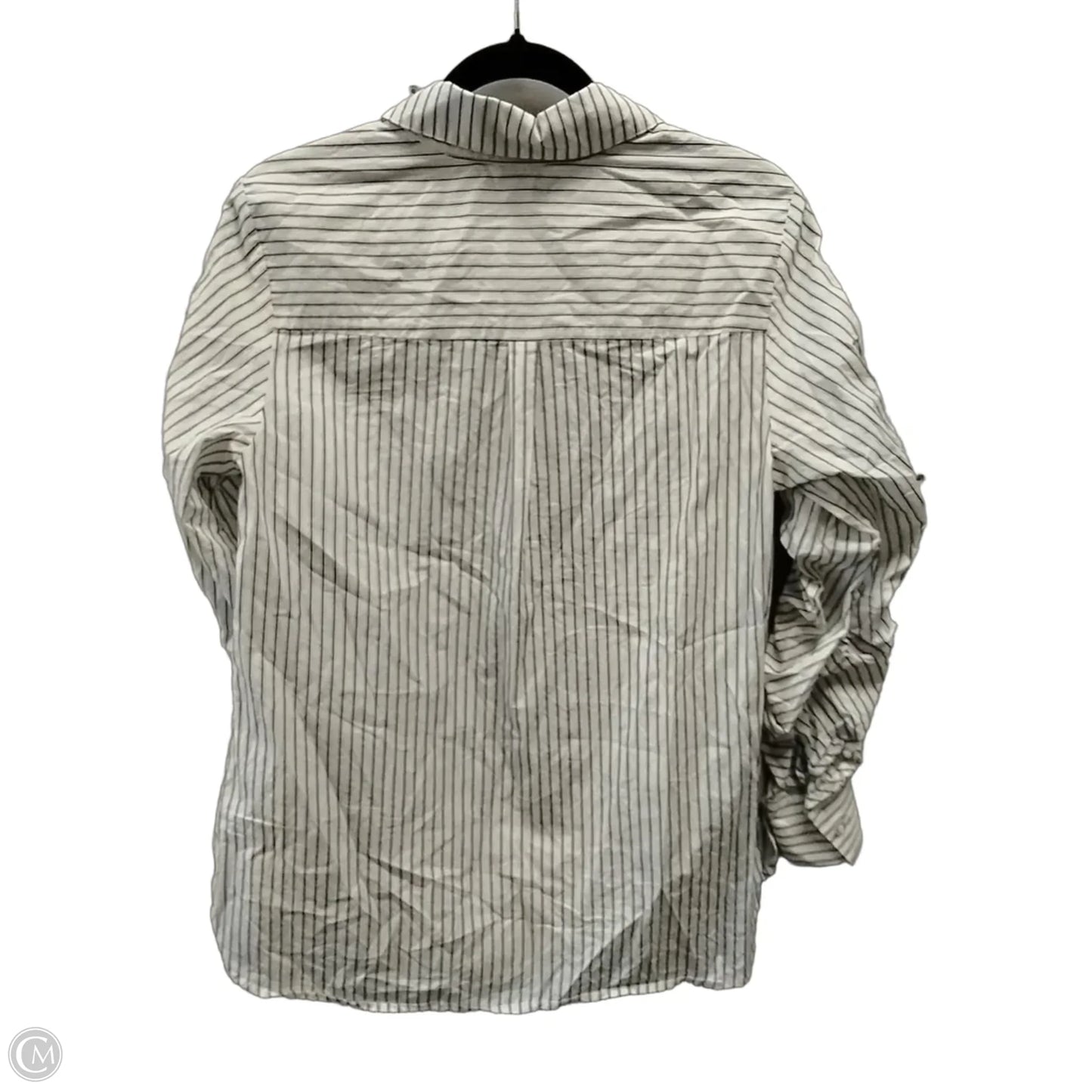 Top Long Sleeve By Cabi In Striped Pattern, Size: M