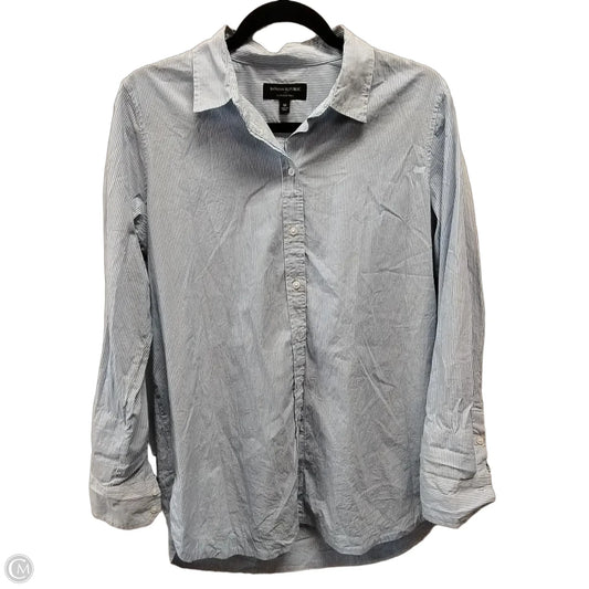 Top Long Sleeve By Banana Republic In Striped Pattern, Size: M