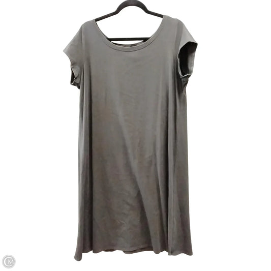 Dress Casual Midi By Eileen Fisher In Grey, Size: Xl