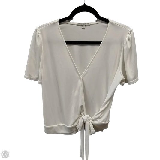 Top Short Sleeve By Green Envelope In White, Size: M
