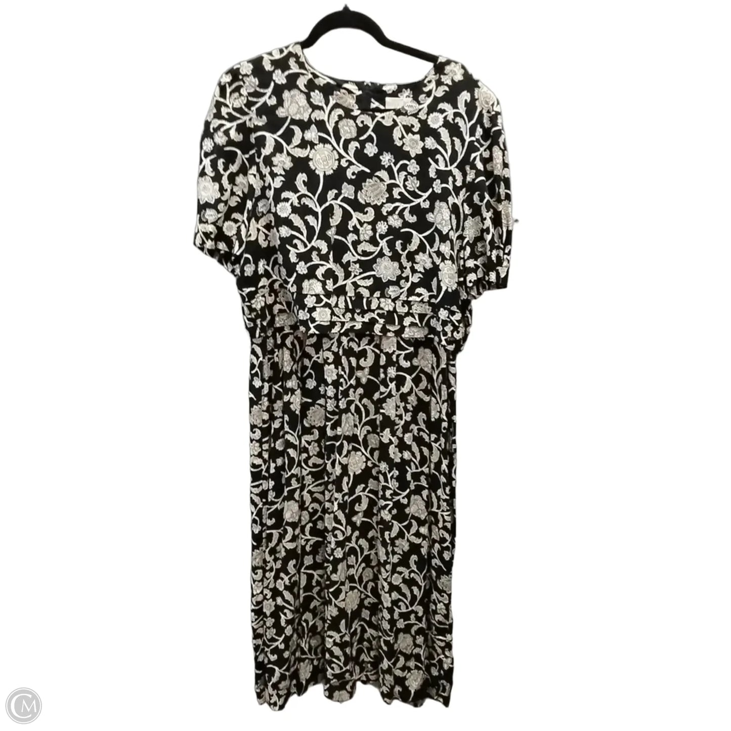 Dress Casual Maxi By Kathy Lee In Black & Cream, Size: 14