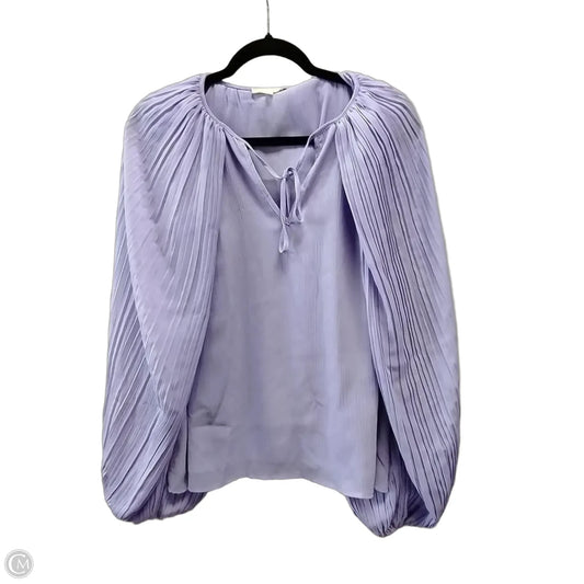 Blouse Long Sleeve By Promesa In Purple, Size: M