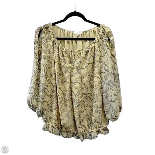 Blouse Long Sleeve By Max Studio In Yellow, Size: L