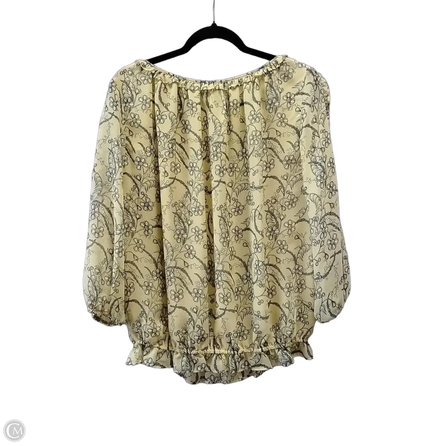 Blouse Long Sleeve By Max Studio In Yellow, Size: L