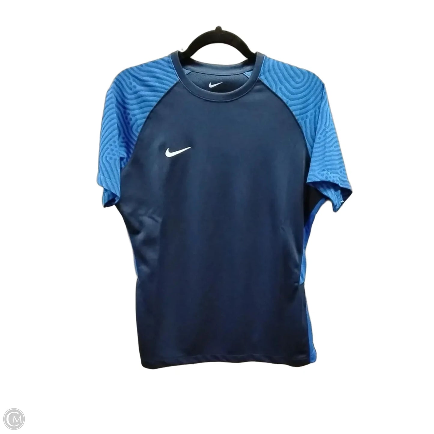 Athletic Top Short Sleeve By Nike In Blue, Size: L