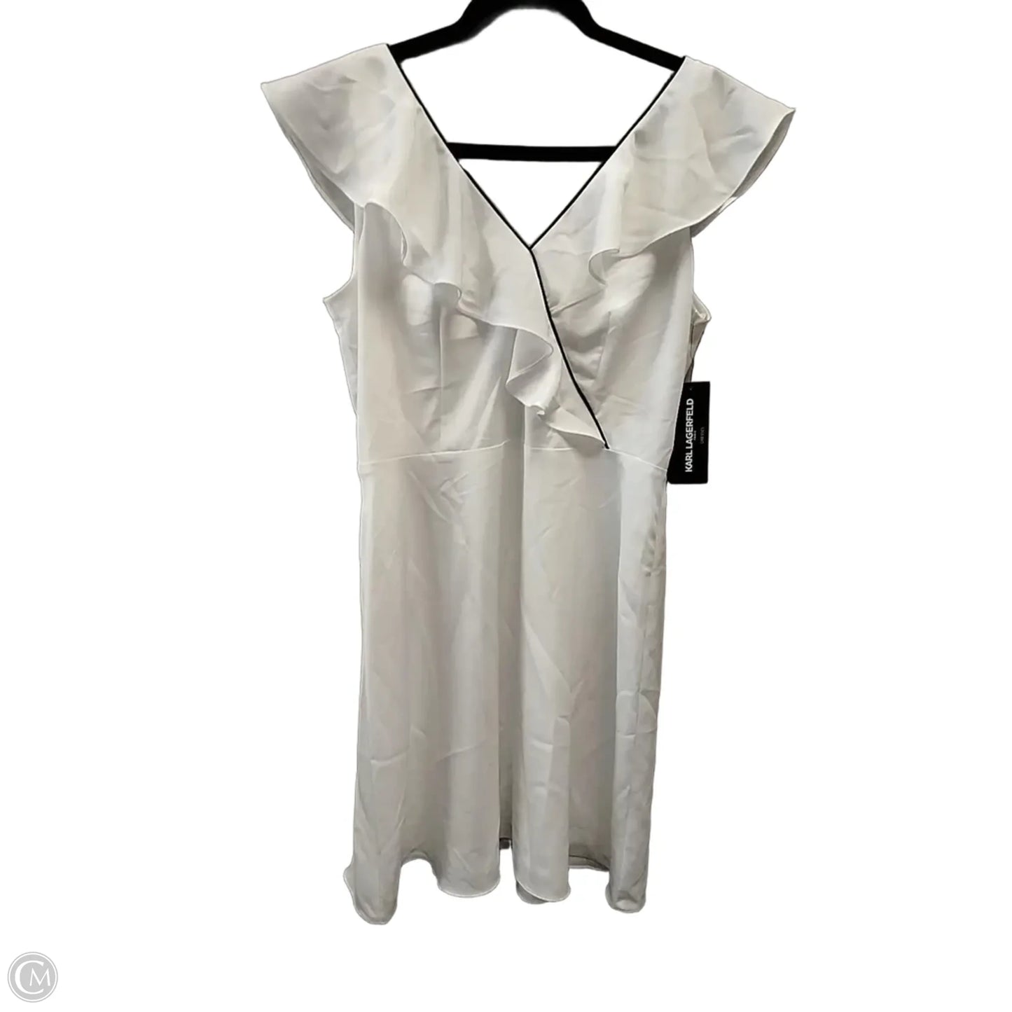 Dress Designer By Karl Lagerfeld In White, Size: 8