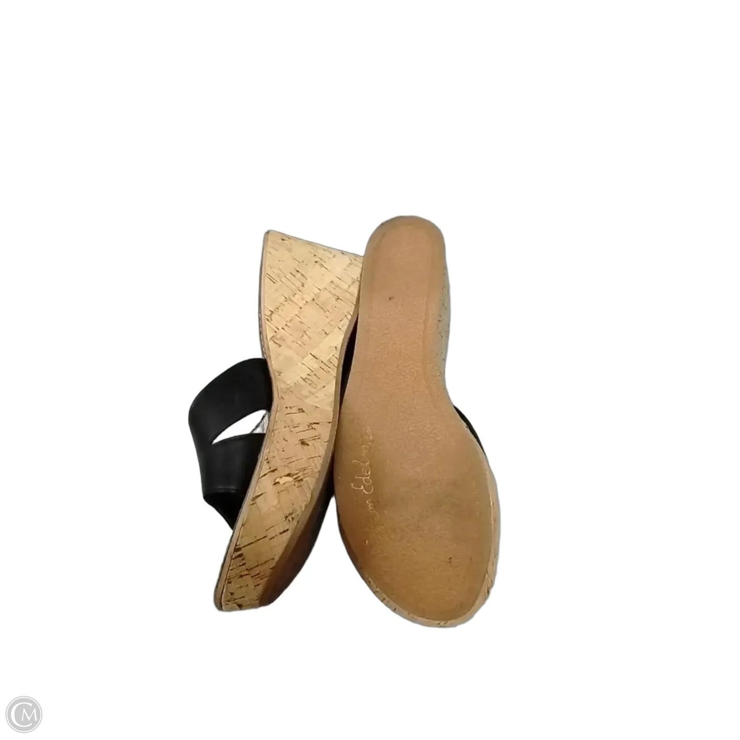 Sandals Heels Wedge By Sam Edelman In Black, Size: 8.5