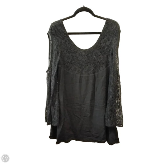 Blouse Long Sleeve By Minkpink In Black, Size: M
