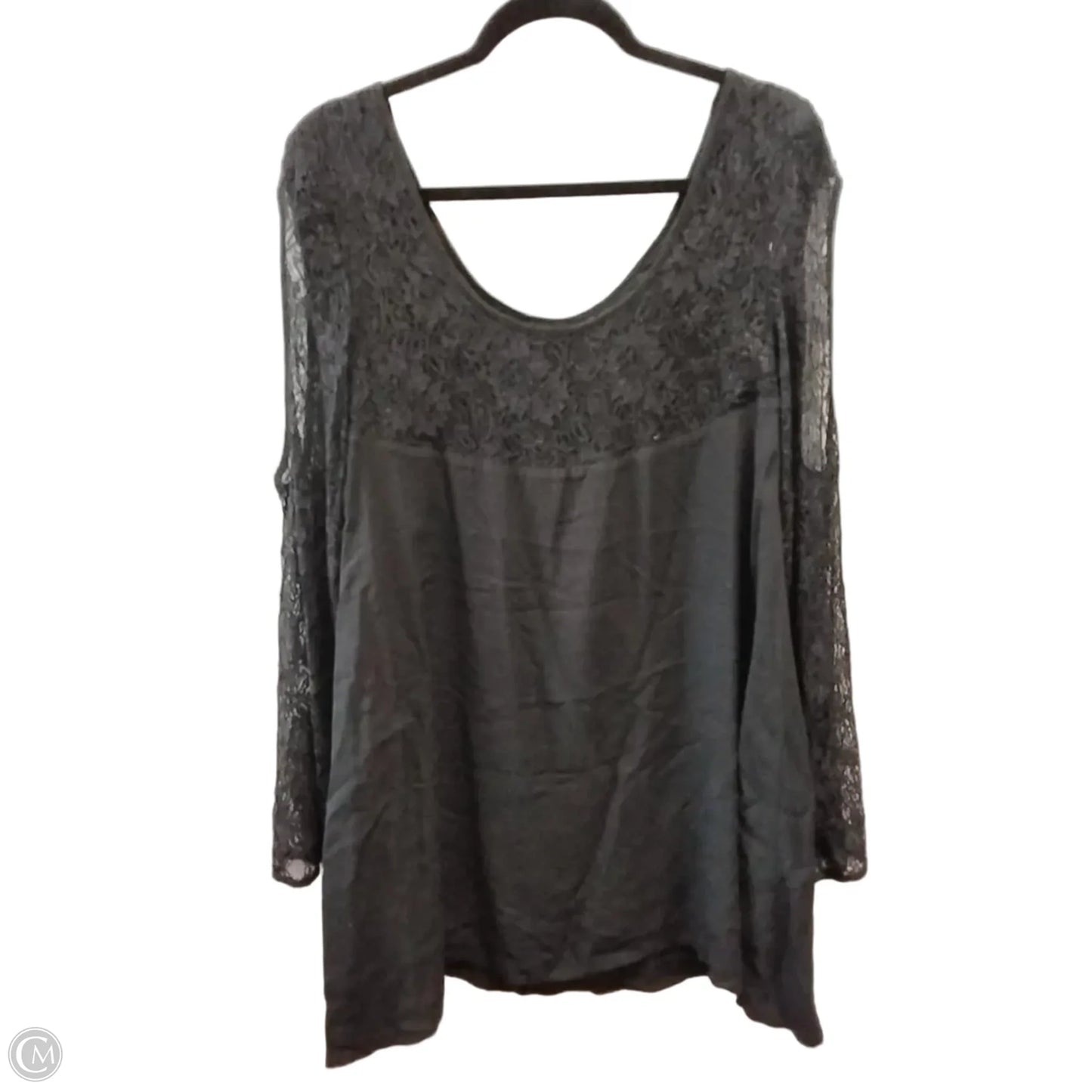 Blouse Long Sleeve By Minkpink In Black, Size: M