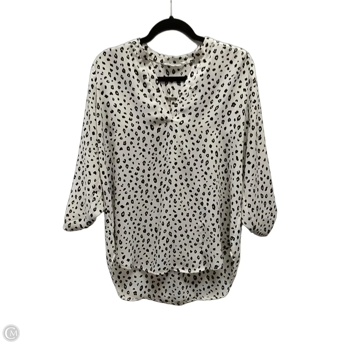 Blouse Long Sleeve By Lush In Animal Print, Size: L