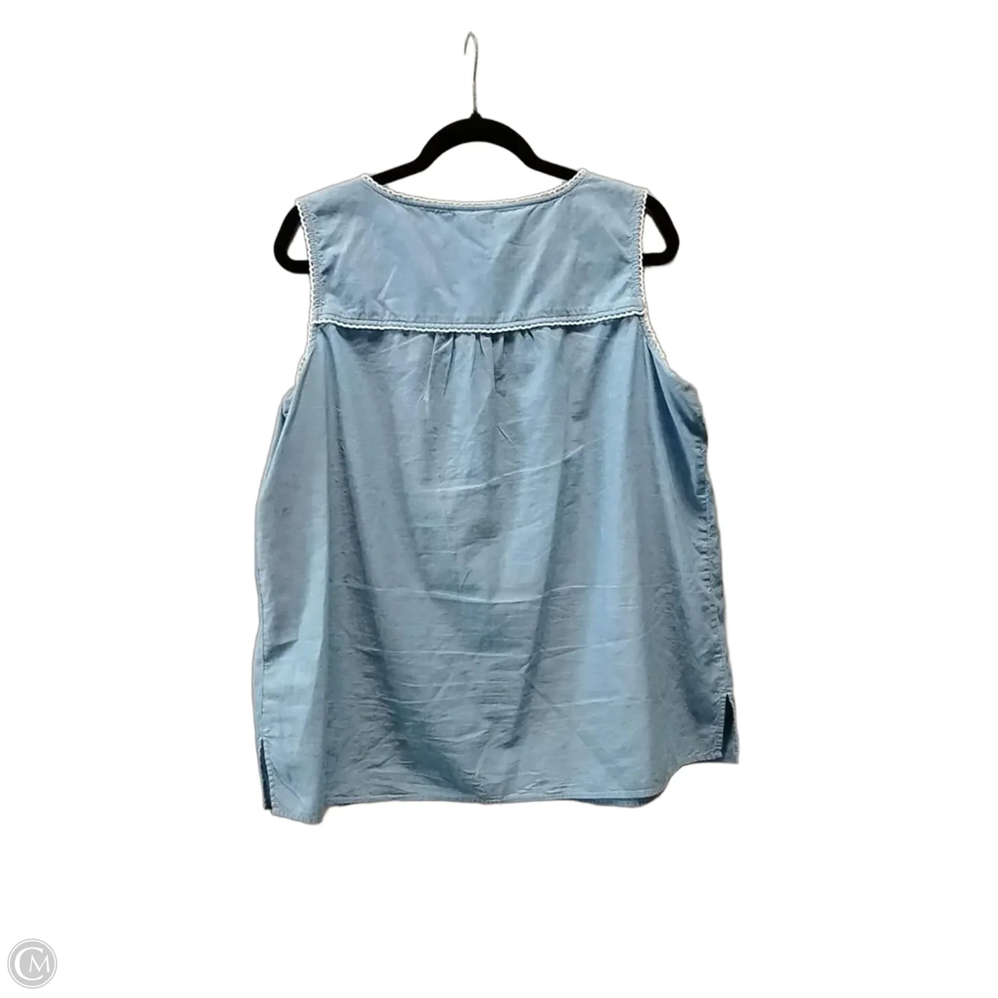 Blouse Sleeveless By Talbots In Blue, Size: Xl