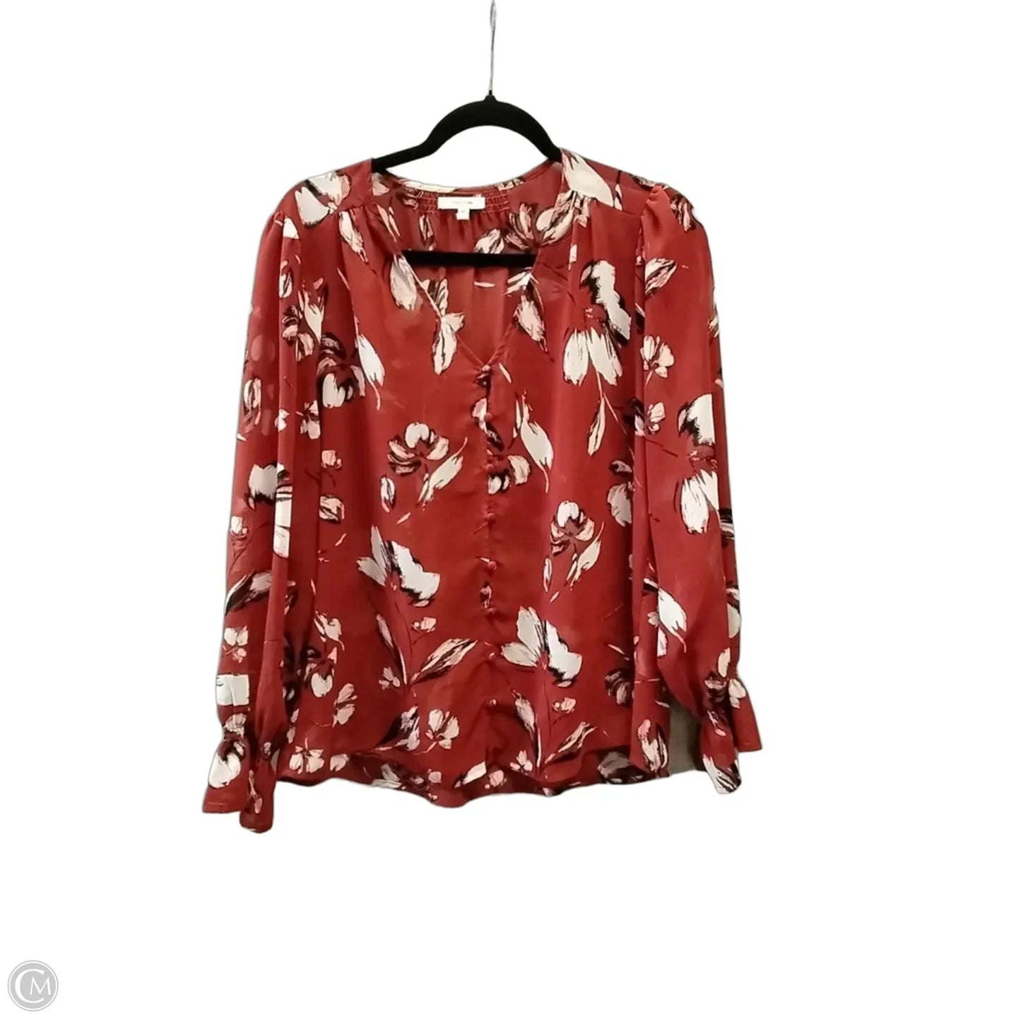 Blouse Long Sleeve By Maurices In Red, Size: M